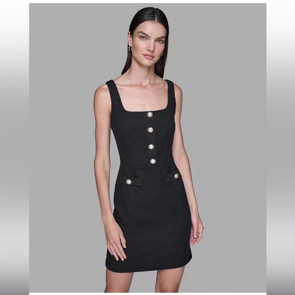NWT KARL LAGERFELD PARIS
Women's Square Neck Sheath Dress